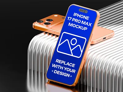 iPhone 17 Pro Max Mockup — Premium PSD Device Renders 3d render app presentation design resources device mockup dribbble shot iphone 17 pro max iphone mockup mockup pack product mockup psd mockup ui mockup