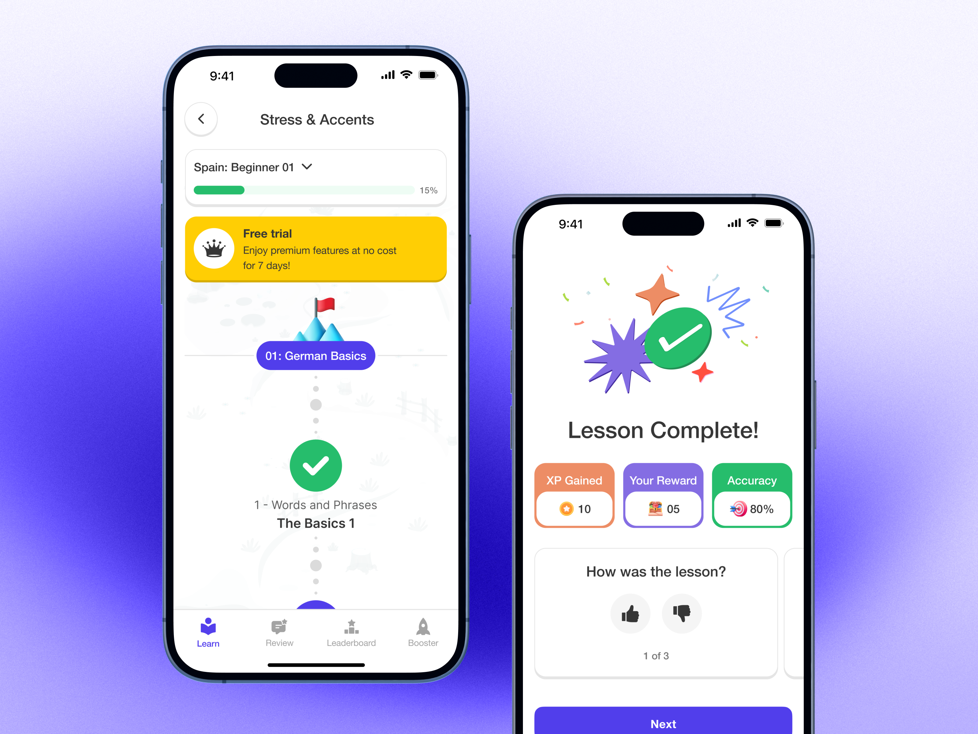 Language Learning App Design app design edtech education app gamification graphic design ios app design language learning app mobile app mobile app design mobile app ui mobile ui progress tracking rewards system streak system trendy app ui design uiux user flow ux design voice learning