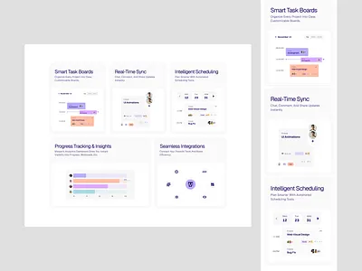 Saas website ui design components marketing saas ui ux webflow website