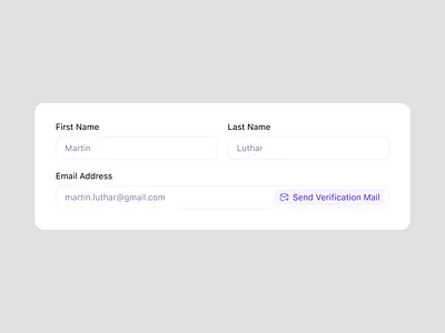 User Verification Form Component UI/UX Design - Ticky Admin authentication ui clean interface design system email verification component form component form ui input fields modern ui onboarding component panze studio product design reusable component saas signup component ui component user registration user verification verification form web app web component