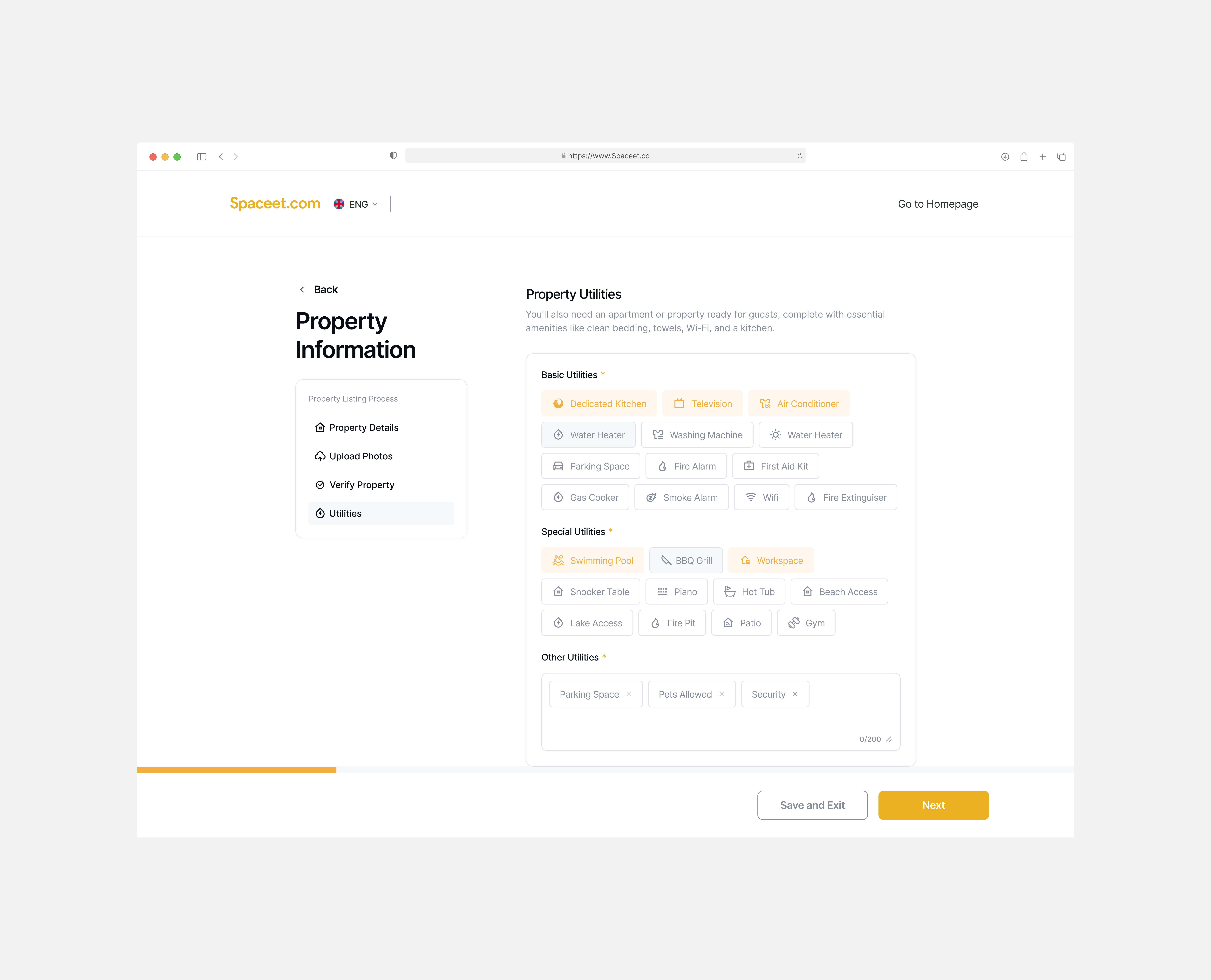 Spaceet - Property information property tech ui web design