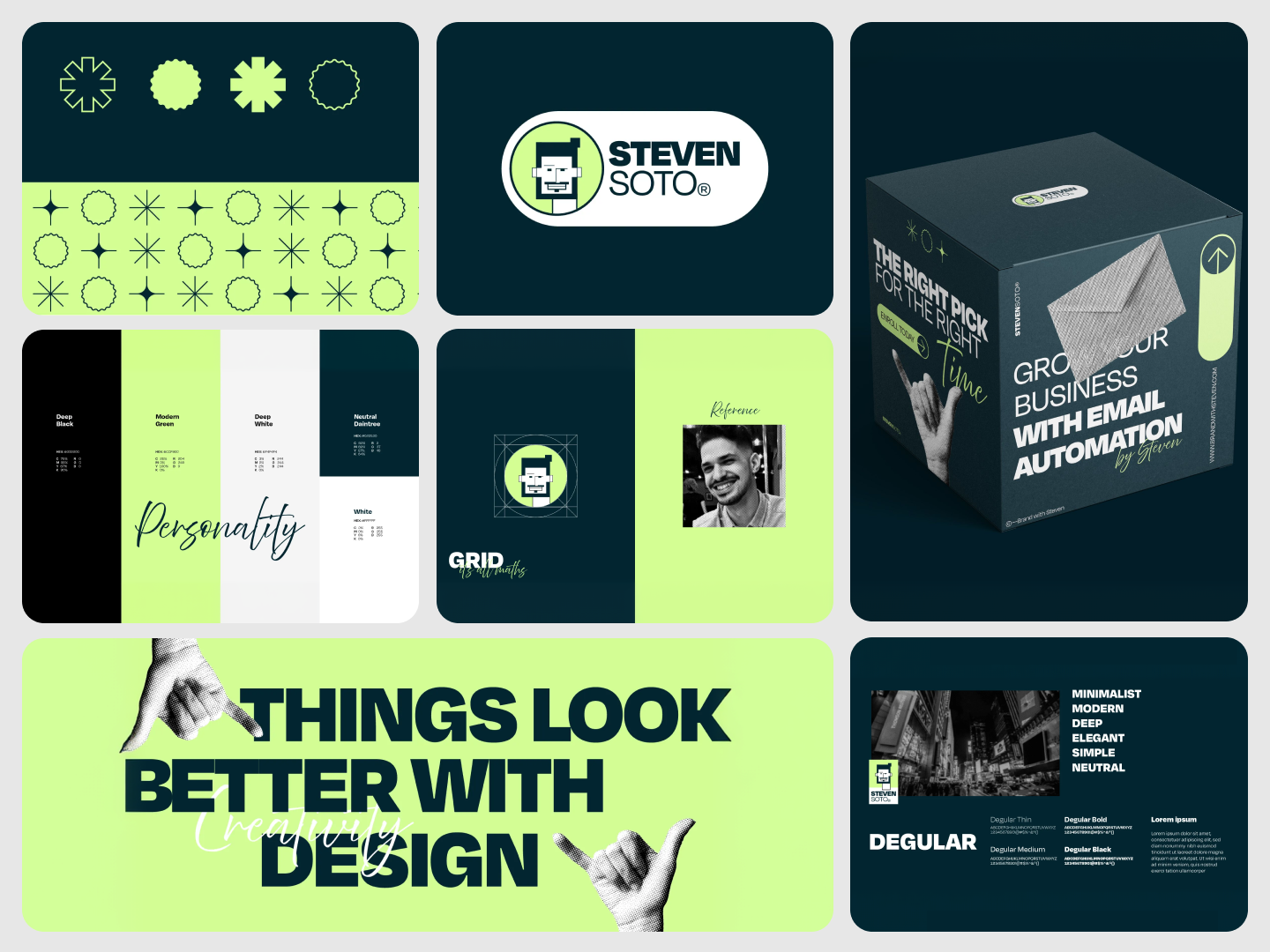 STEVEN SOTO® - Personal Branding avatar avatar design brand strategiest brandbook custom logo design system face logo identity design modernism personal branding