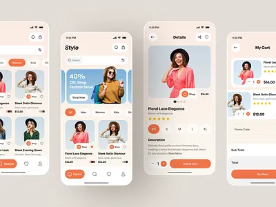 Fashion E-Commerce App UI — Modern Shopping Experience app app design design e commerce ecommerce app fashion app fashion ecommerce ios minimal ui mobile mobile app online store product design shopping app startup app ui ui design