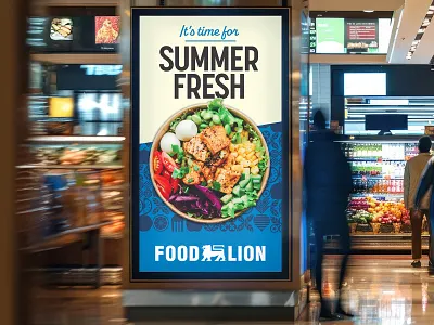 Food lion instore banner branding graphic design icons illustration illustrator the creative pain vector