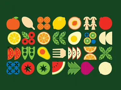 Food icons branding design graphic design icons illustration illustrator the creative pain vector