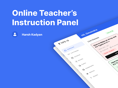 Online Teacher Admin Panel branding lesson plan ui
