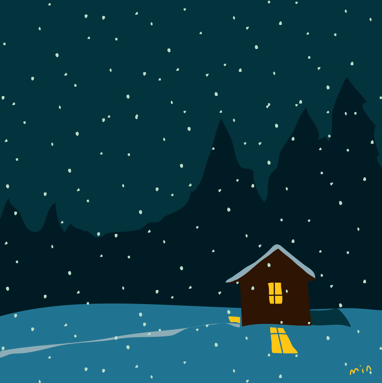 Warmth in the Cold: A Winter Holiday Illustration Series christmas cozy dailylife flatdesign graphic design greeting card holiday illustration knitting minimalist nature seasonal travelillustration vector art warmth winter winter vibes