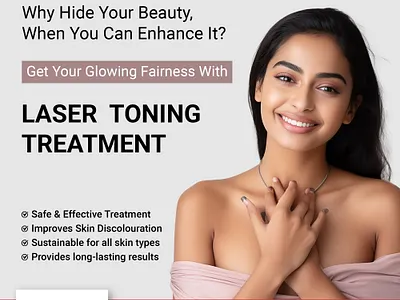 Laser Toning Treatment – Beauty & Skin Care Promotional Poster D why hide your beauty