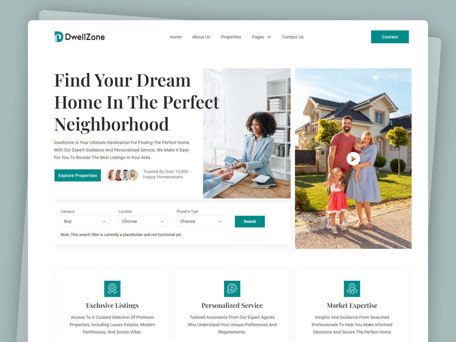 Real Estate Website UI Design corporate website modern website property property salling website raddito agency real estate website ui ux web design website design
