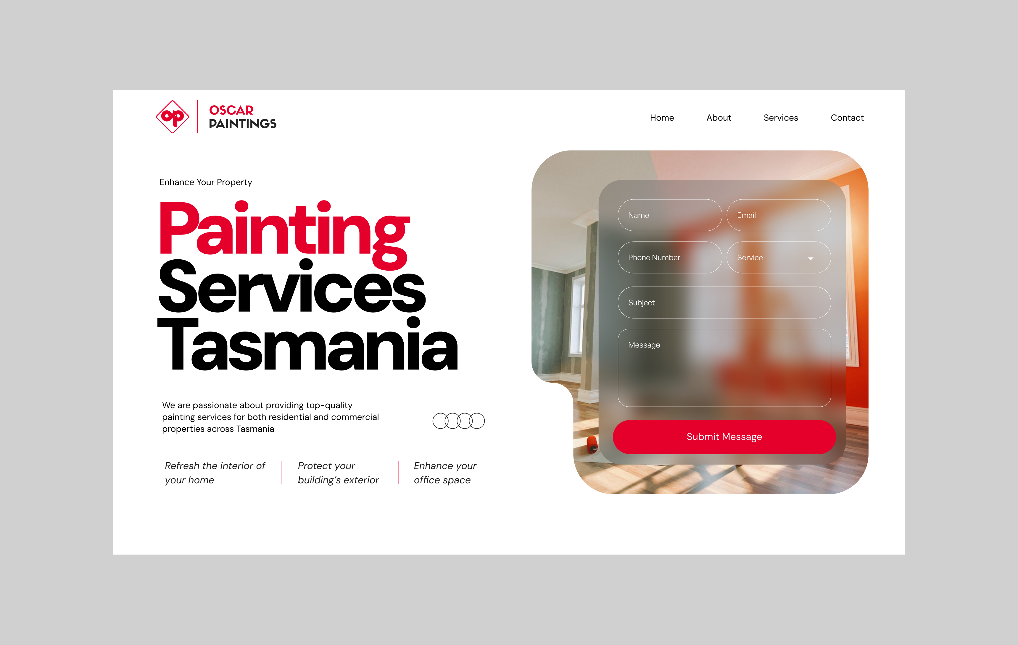 Painting Services Website – UI/UX Design business website clean ui commercial painting conversion conversion focused design home services house paint house painting website landing page local business painting decorating website painting services painting web design ideas painting website design professional services residential painting service website wall painting website web design