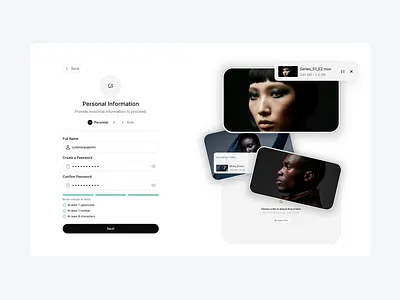 Sign Up Page Design animation clean design dribbble form image login minimal mobile design signup ui ux web