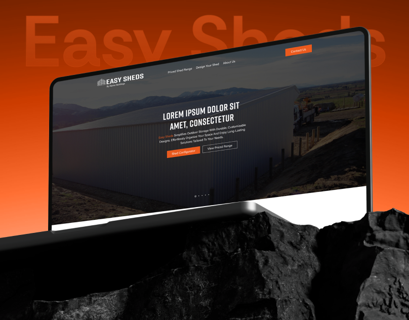 Easy Sheds | Alpine Building Web Design Hub Resolution alpinebuilding branding design figma graphic design graphic designer hubspot illustration logo sheds typography ui uiux user experience ux vector webdesign website