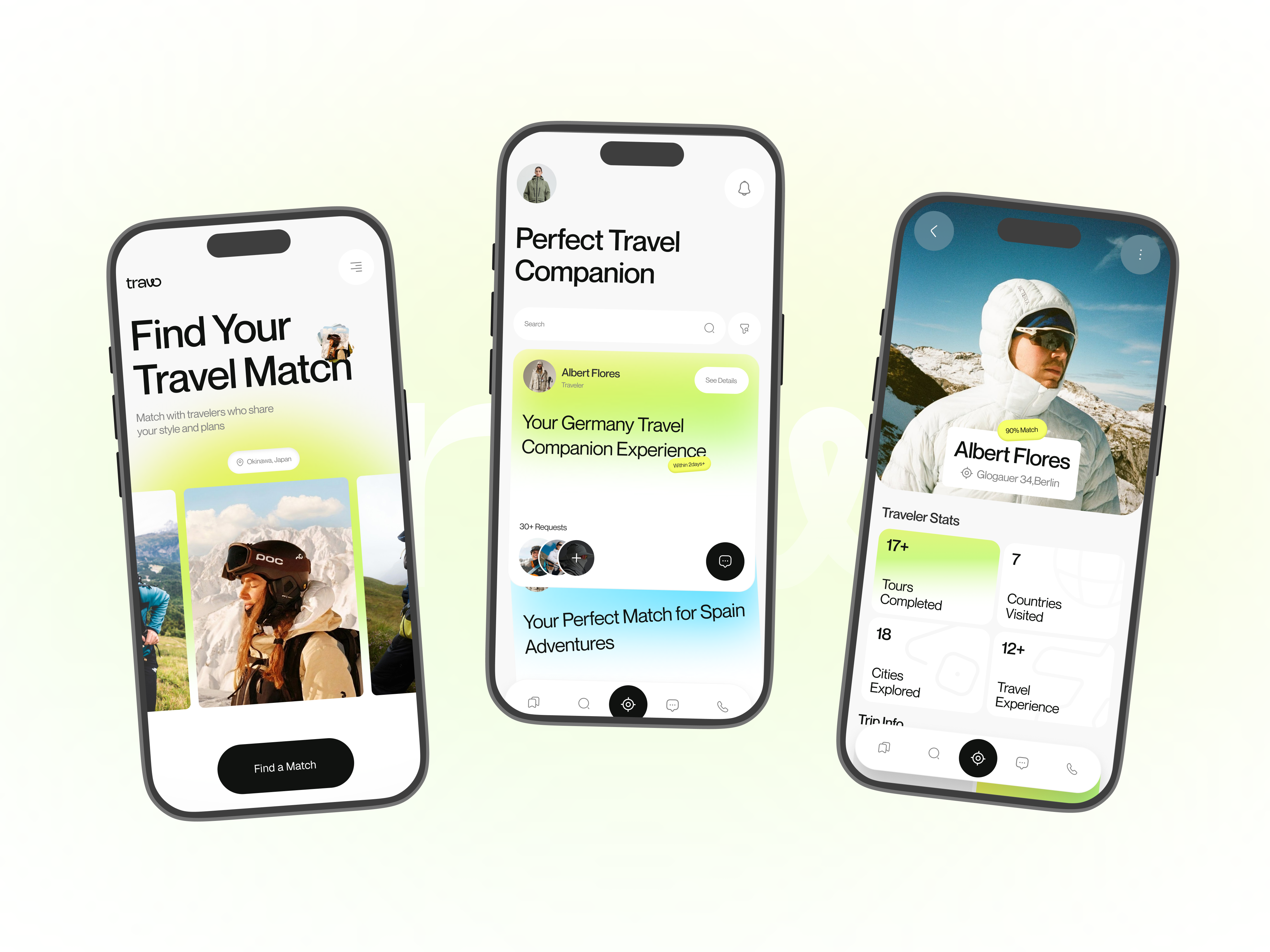 Example of Traw - Travel Guide Mobile App UI Design
