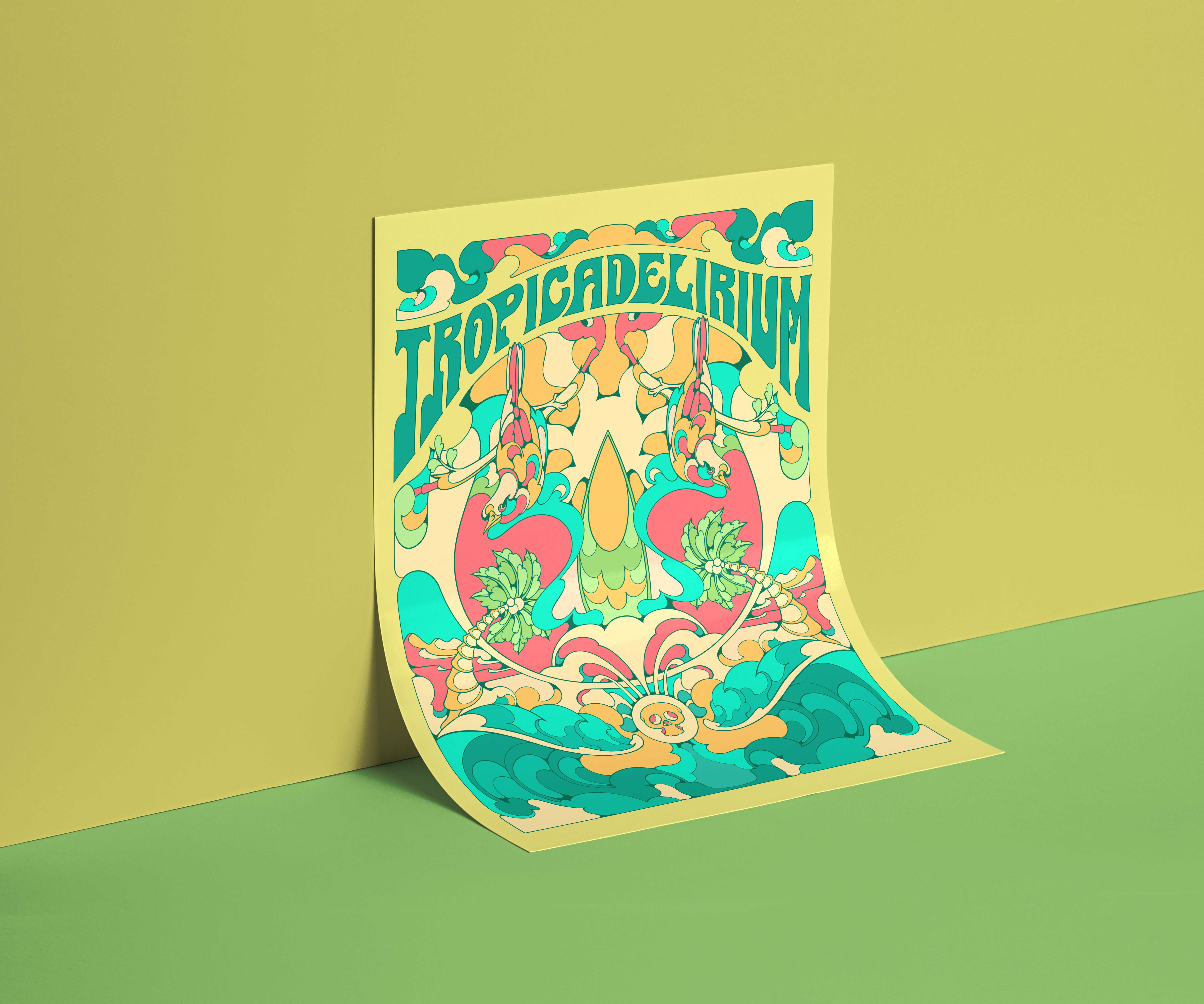 Example of Unique Vintage Retro Psychedelic Logo