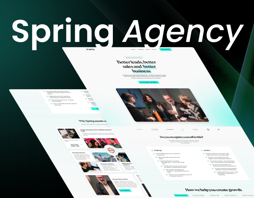 Spring Agency | HubSpot & CRM Expertise design digital design figma graphic design hubspot hubspot website modern website responsive design typography uiux user interface visual design web design