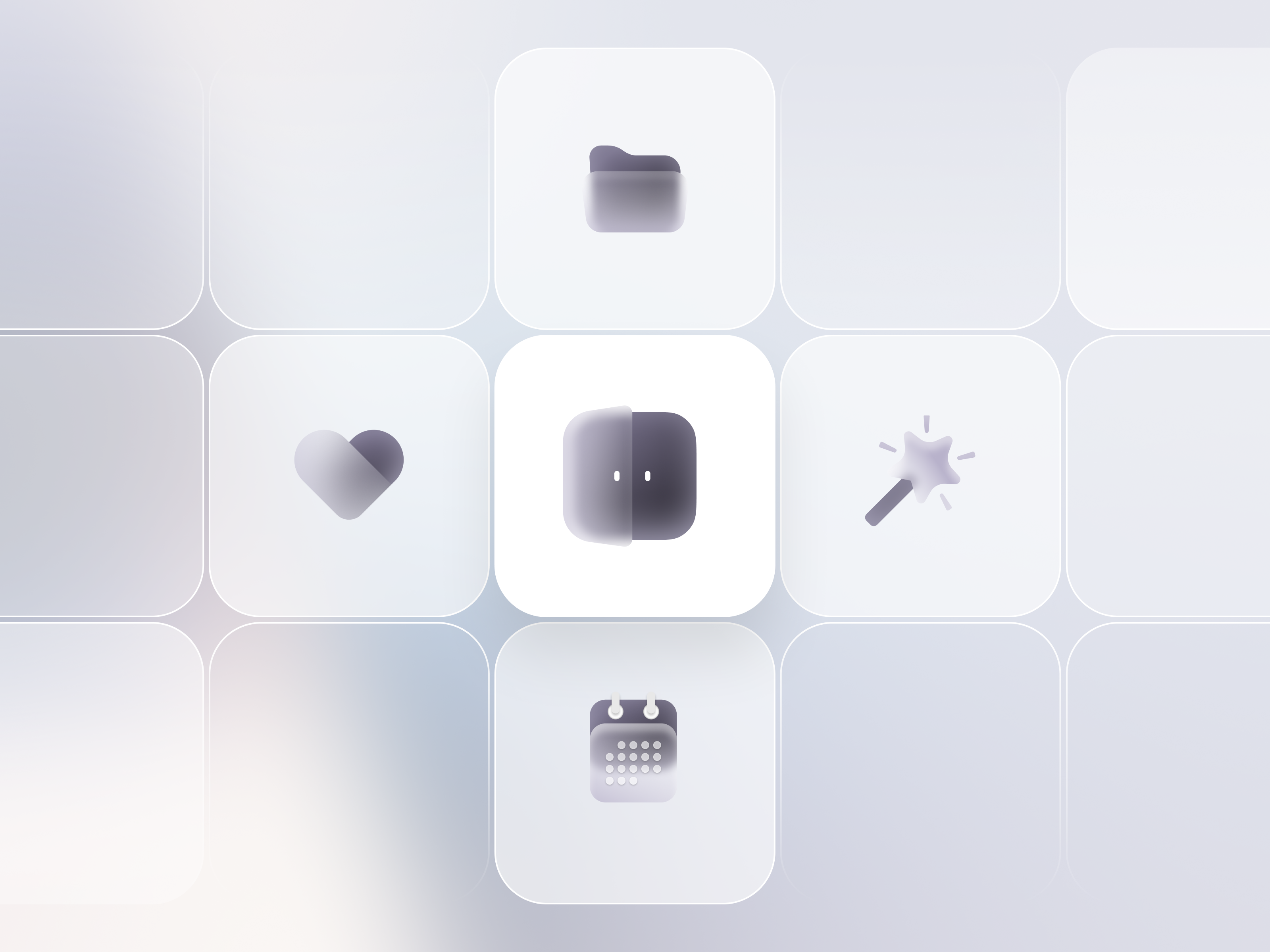 Frosted Glass UI Icons design glass graphic design icon illustration ui