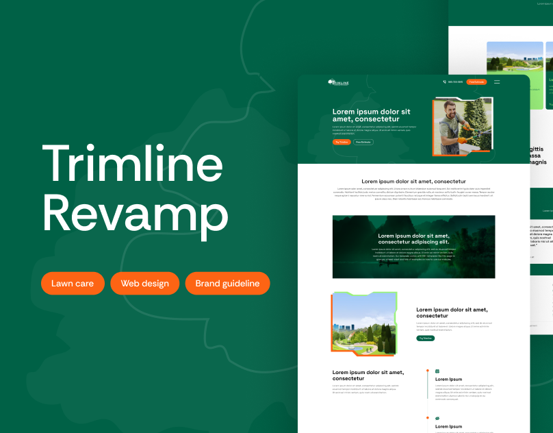 Trimline | Landscape Web Design case study design figma ui design uiux user experience ux design web design website wеb