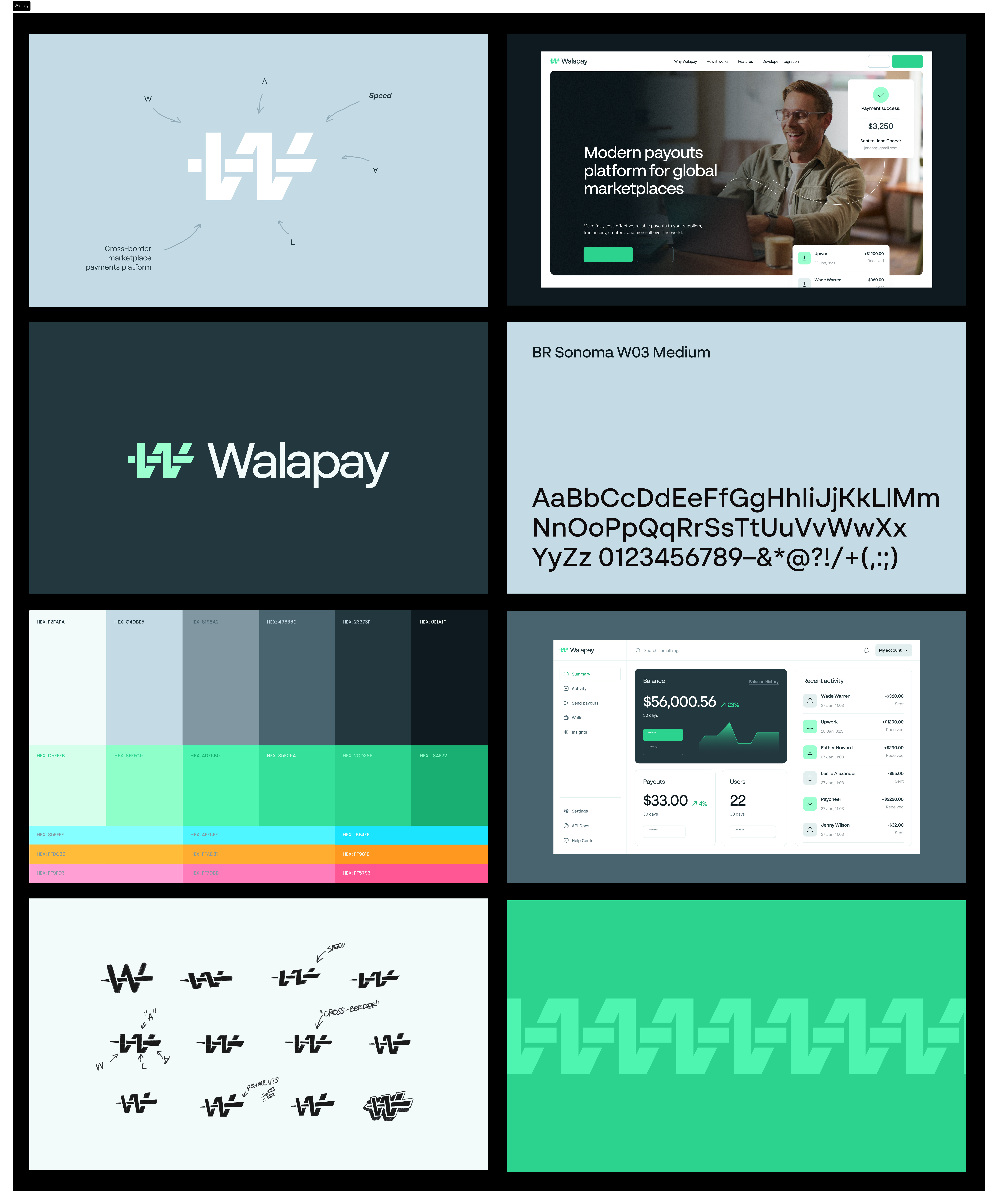 Example of Walapay: visual identity and product foundation
