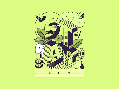 Stay fun! animated type animation cursor cute design fun graphic design happy illustration laugh loop morph morphing motion motion graphics stay fun stay positive type typography vector