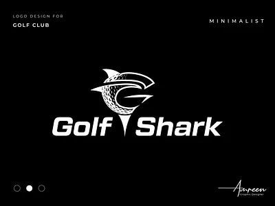 Golf Shark : Logo Design for Golf Club animal logo apparel design branding creative logo golf club golf logo identity design letter g logo design minimalist monochrome professional branding shark logo sport logo sports branding vector art