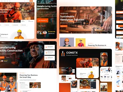 Construction and Renovation Template building construction constructor designer developer graphic design handyman html kit logo modern plunber renovation template ui wordpress