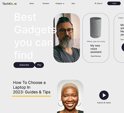 Landing page dailyui tech gadgets landing page