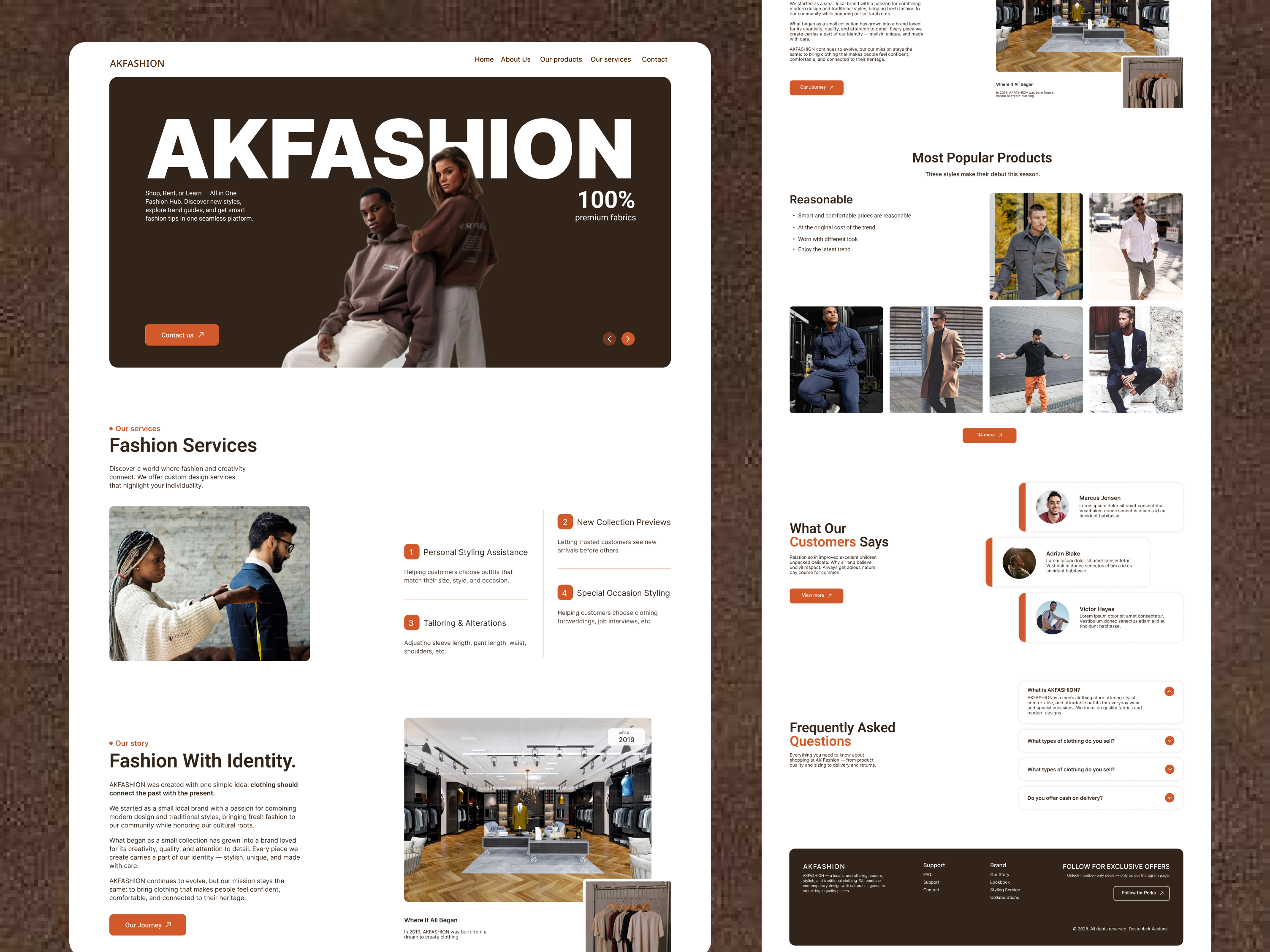 AKFASHION — Boutique Landing Page