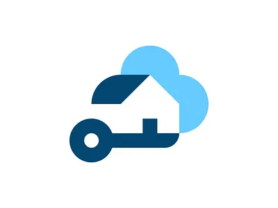 House cloud logo branding cloud data design graphic design home house icon key lock logo logo design logo designer real estate safety security storage symbol unlock