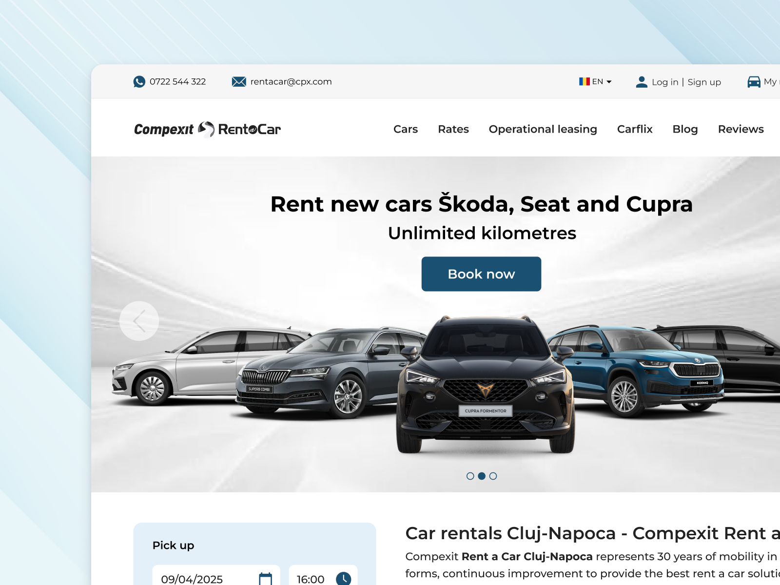 Landing page Rental car - Website UI Design app app design design desktop desktop interface ecommerce interface landing page mobile app mobile design product design rent car rental responsive ui ui design uiux ux ux design website