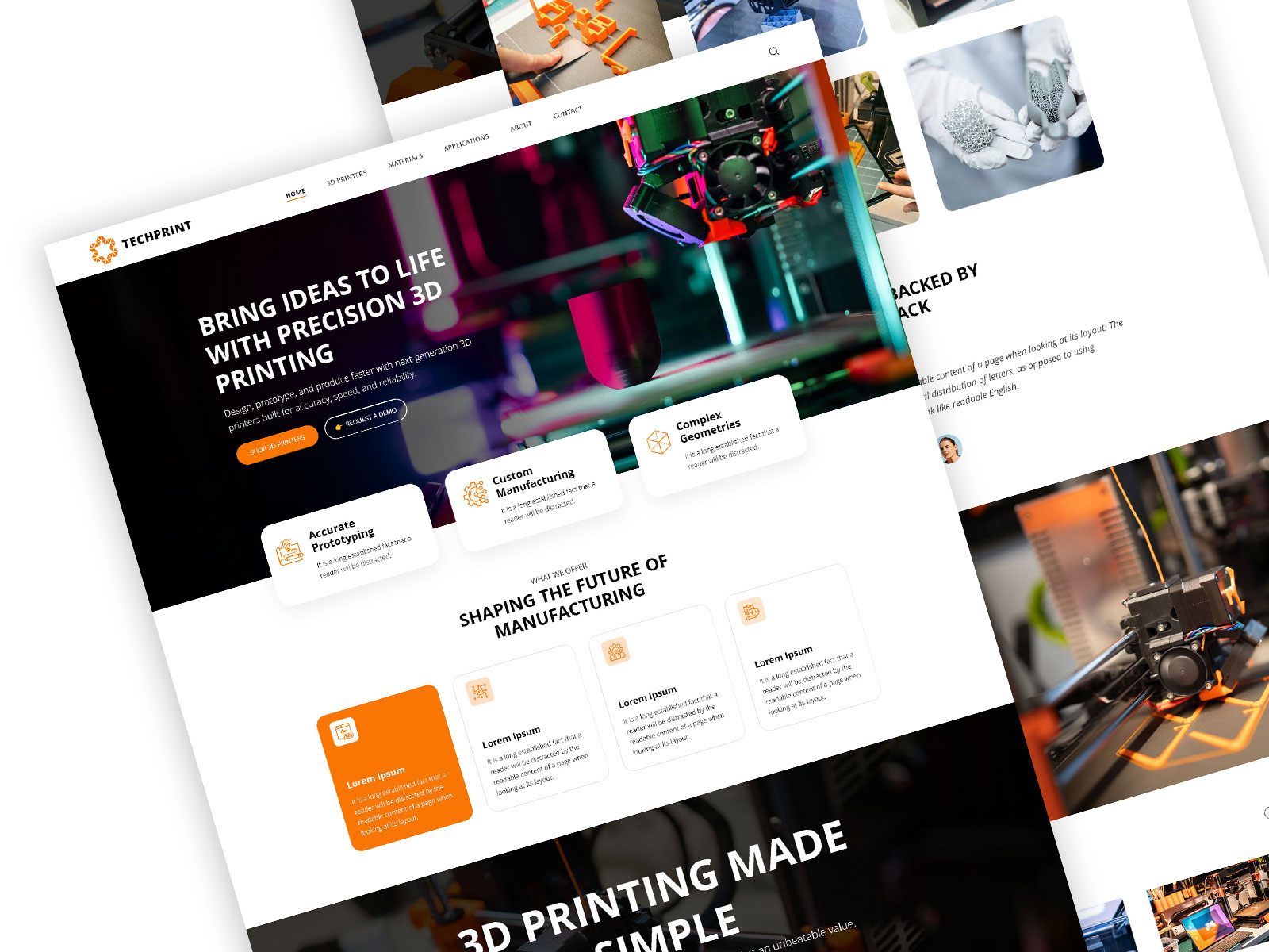 Example of Creative Landing Page Design Services