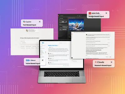 Multi-Modal AI UX — Different Input Styles aidesign aiinterfaces aiux conversationalux designinspiration futureofux generativeai interactiondesign multimodalai productdesign saasdesign uxpatterns uxui voiceui