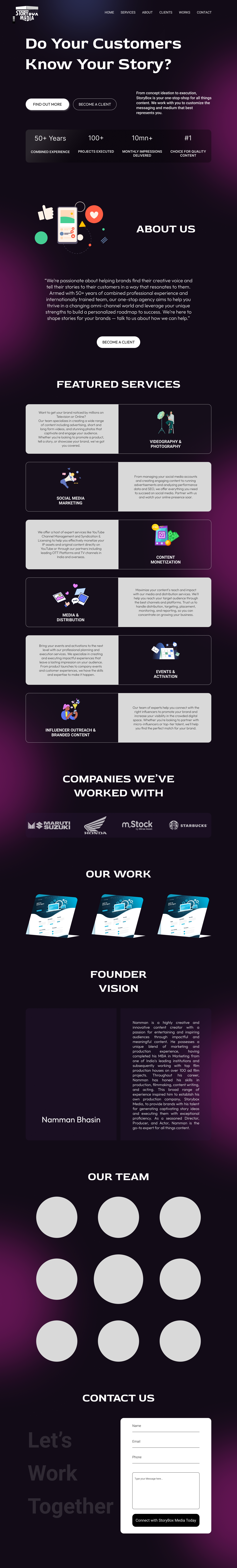 Storybox Media Marketing Company branding design graphic design illustration logo typography ui ux vector website