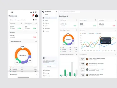 Client Management Dashboard client management client management platform client management platform saas dashboard dashboard ui mobile dashboard saas platform uiux