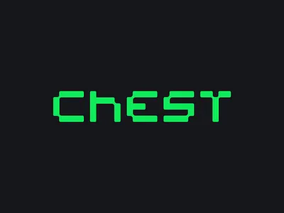 CHEST - Logotype app chest collectibles logo logotype pixel tracking wordmark