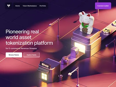 Techgrity Ecommerce landing page web design 3D animation 3d 3d animation animation e commerce ecommerce finance fintech hero hero image hero section icons landing landing page landingpage web web design webdesign website