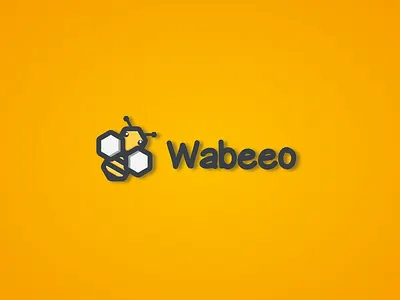 Wabeeo bee dribble graphic design hexagon ideas illustration logo logoinspirations playful vector