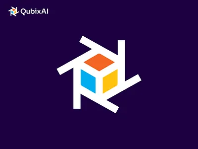 rubik's cube, gaming box logo 3d ai artificial intelligence box box logo branding cube gaming logo icon logo logo design rubiks cube logo symbol