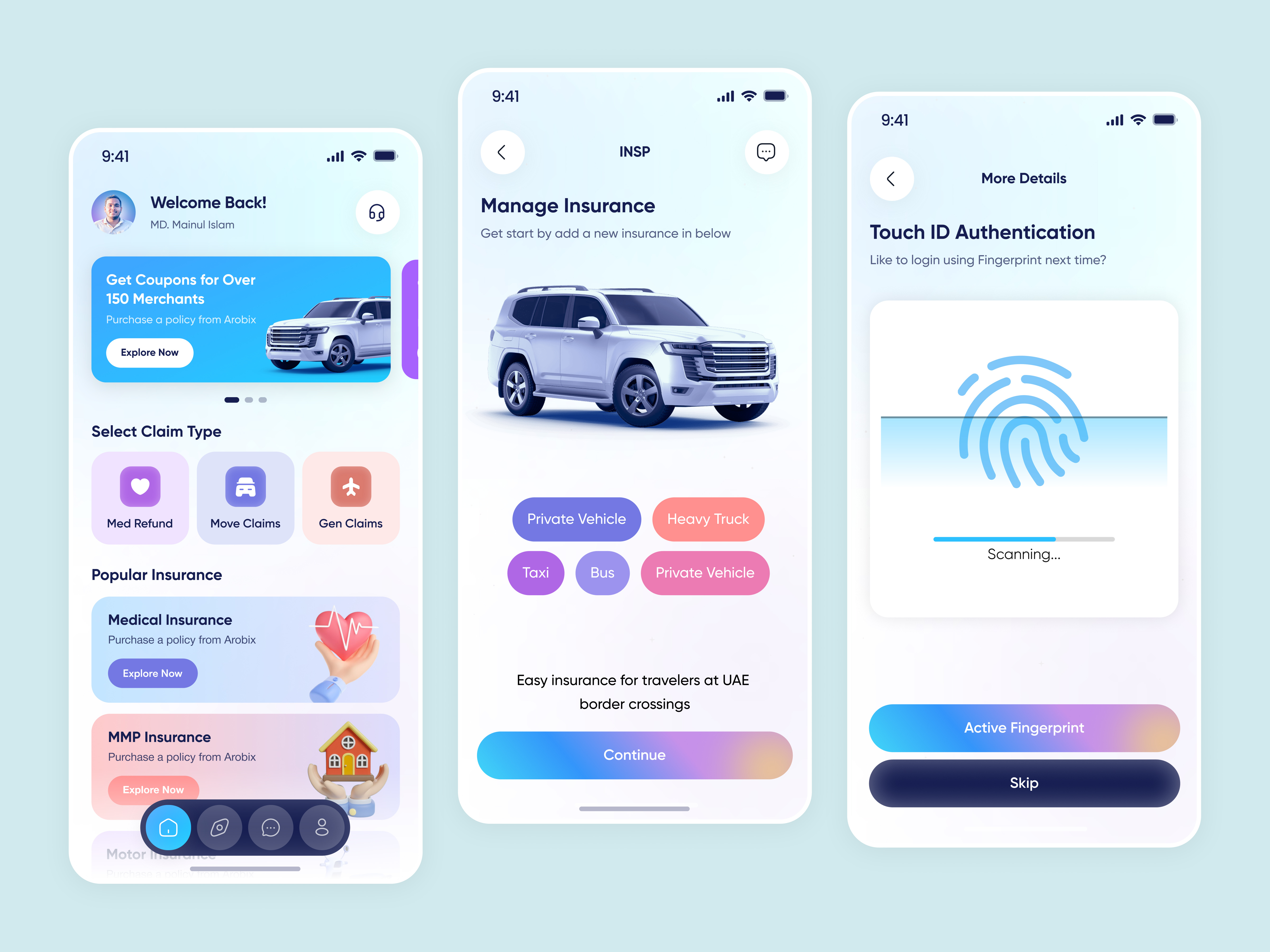 Arobix - Insurance App Mobile App Design car insurance health app health ui healthcare insurance app insurance dashboard insurance landing page insurance logo insurance website medical app medical dashboard medical insurance medical ui medical web app mmp insurance mobile app mobile app design mobile app ui ui ux