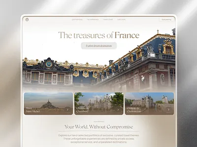 Luxury travel agency - UI exploration agency landing page luxe luxury travel ui