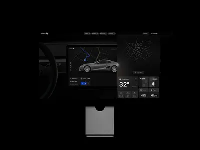 Eneio - Car Dashboard appdesign automotivedesign carui creativeui darkmodedesign darkui dashboard digitalproduct digitalproductdesign dribbbleshowcase futuristicui hero section interfacedesign landing page minimaldesign navigationui productdesign ui website