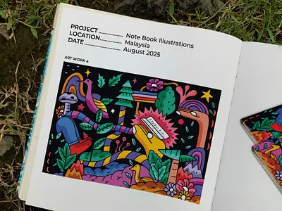 NOTE BOOK COVER ILLUSTRATION art cover book cover branding design graphic design illustration interior mural tern studio vector