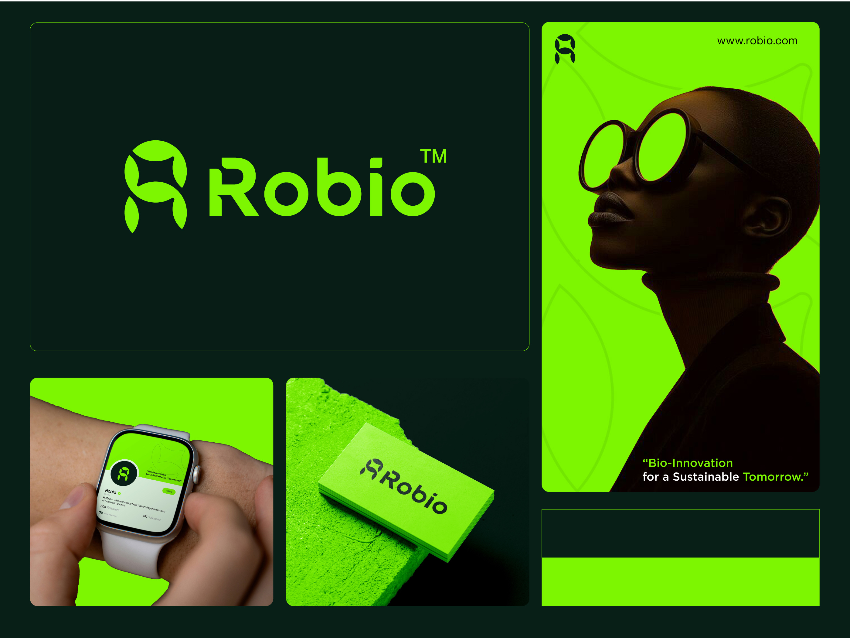 Robio Logo Design biotech branding icon leaf logo letter r logo lettering logo logotype modern logo nature plants r r leaf logo r logo r logo ideas r monogram r star logo renewable energy star logo sustainable