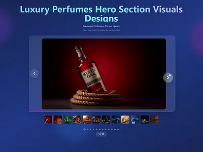 Luxury Perfume Hero Section UI Design · Visual Direction banner design ecommerce hero section landing page luxury design perfume ui design visual design web design