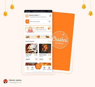 Chashni - Apna sweet mart app design design products sweets ui ux