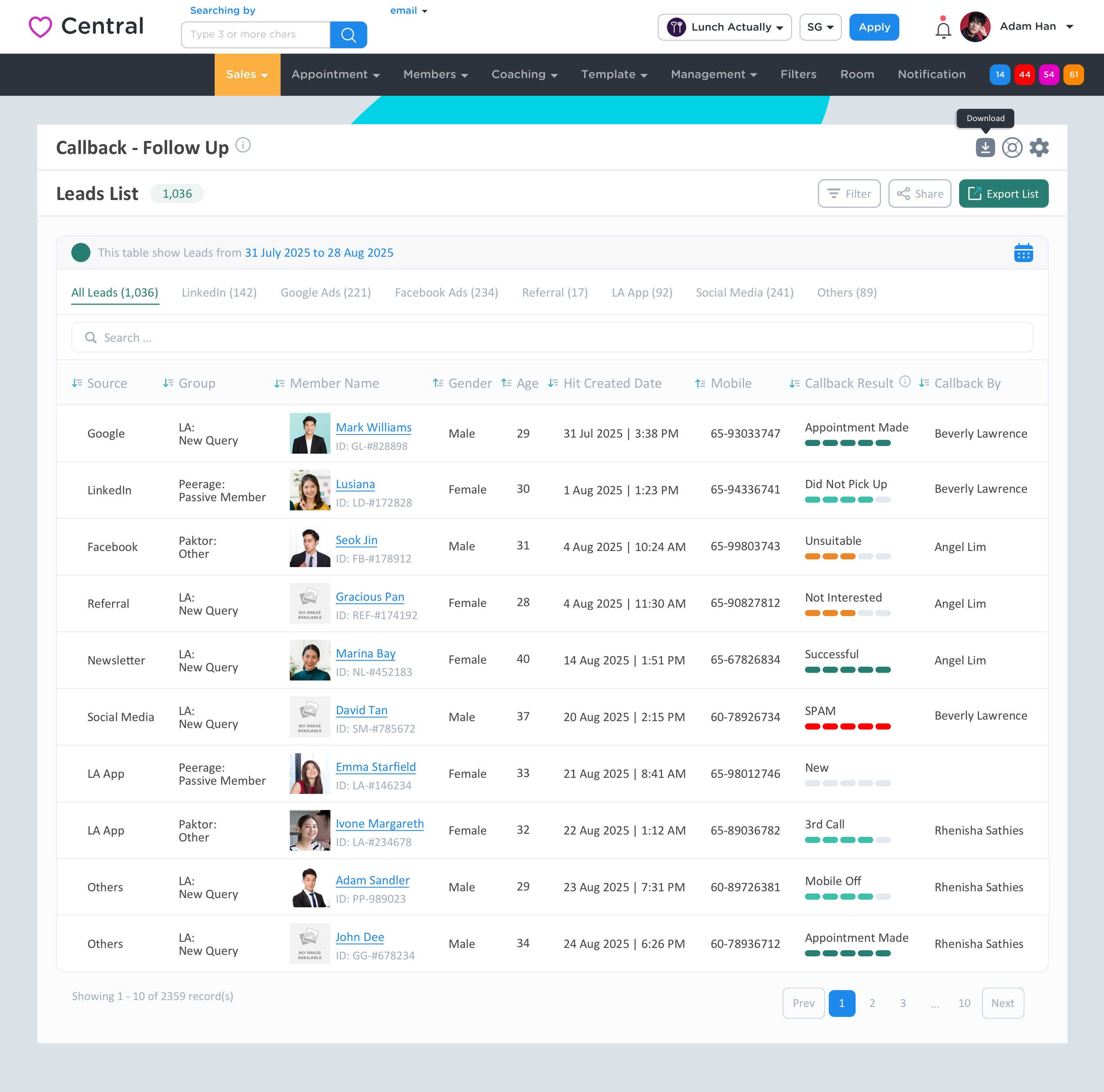 Leads List app branding design graphic design illustration logo typography ui ux vector