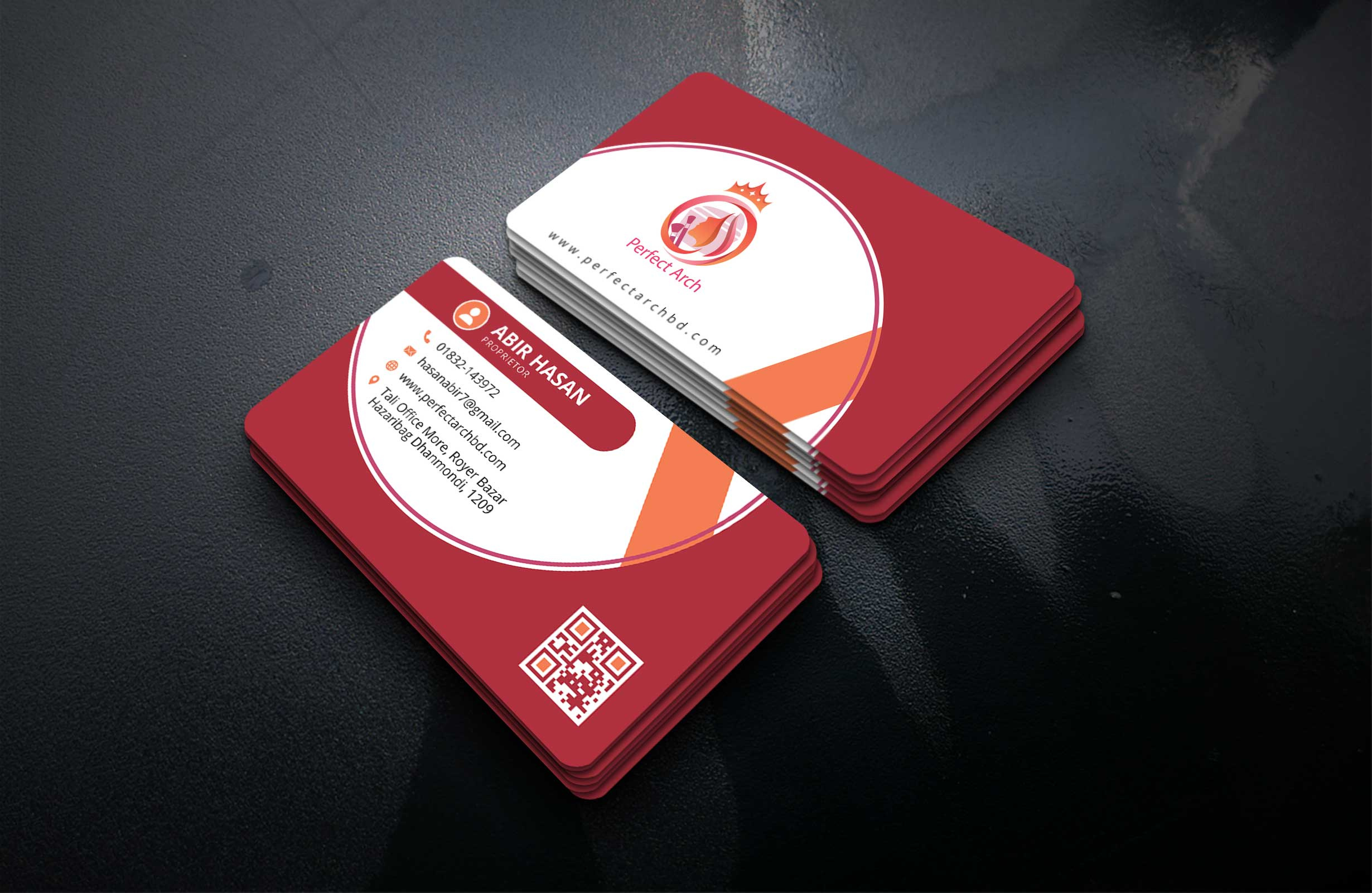Business Card Design for Perfect Arch 3d animation banner branding design graphic design illustration logo motion graphics post poster social media social media post ui
