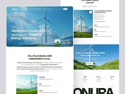 Solar Energy Landing Page eco system energy landing page power solar solar electricity solar energy solar energy website solar landing page web design website design wind turbine
