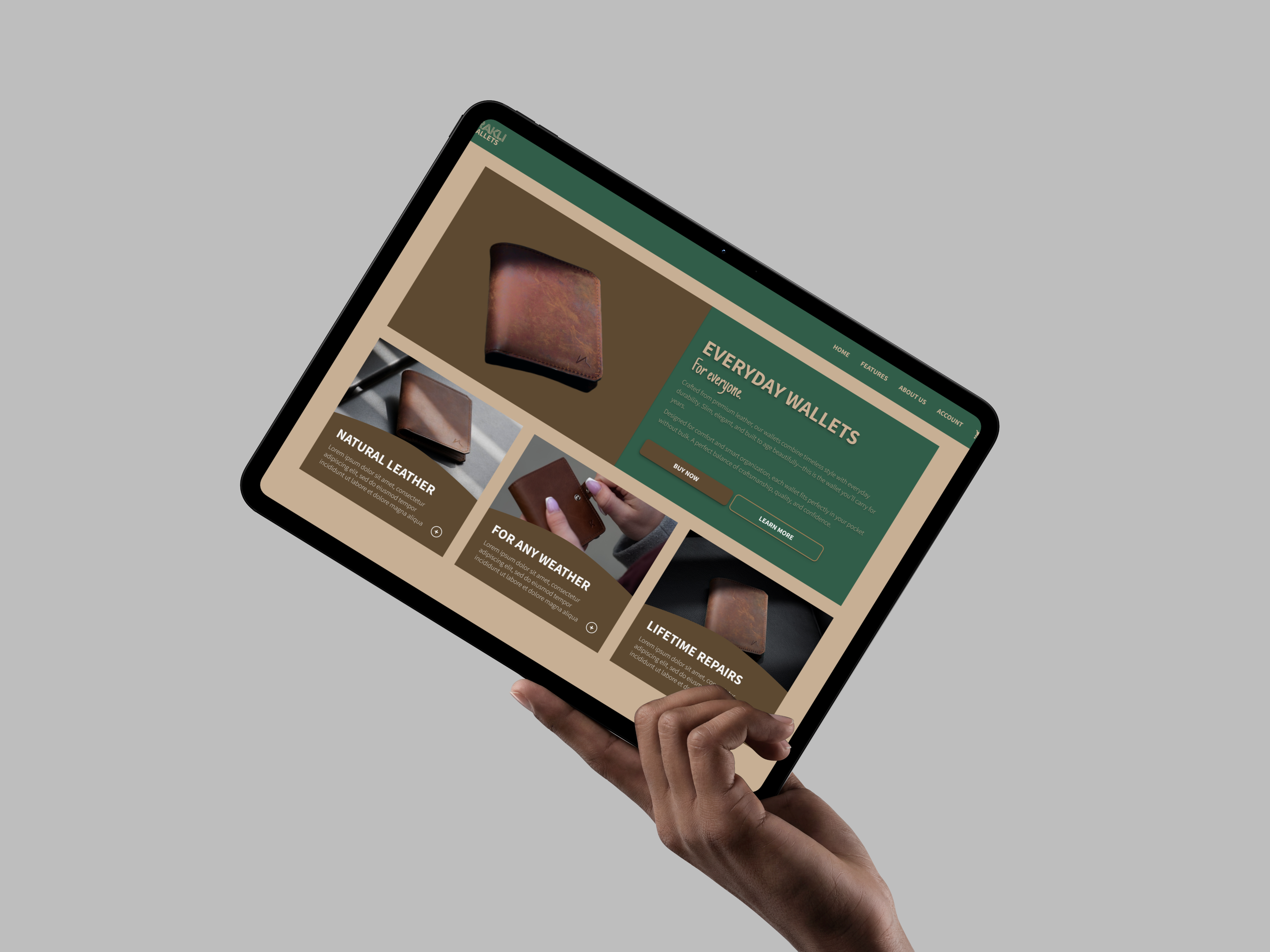 Wallets Store Concept Website figma graphic design landing page ui uiux uiux design ux