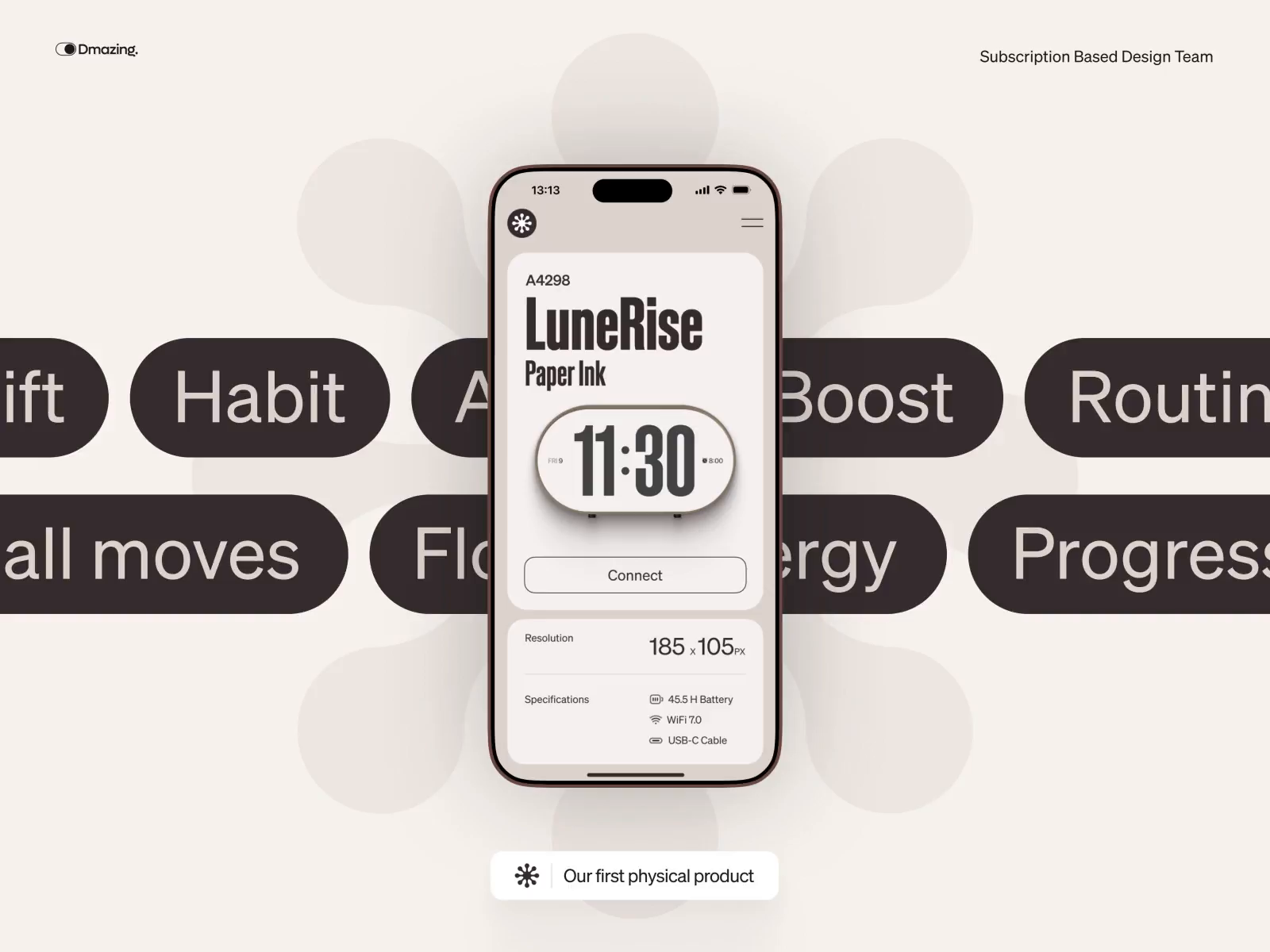 Example of Lunerise Smart Alarm Clock | Physical Product Design