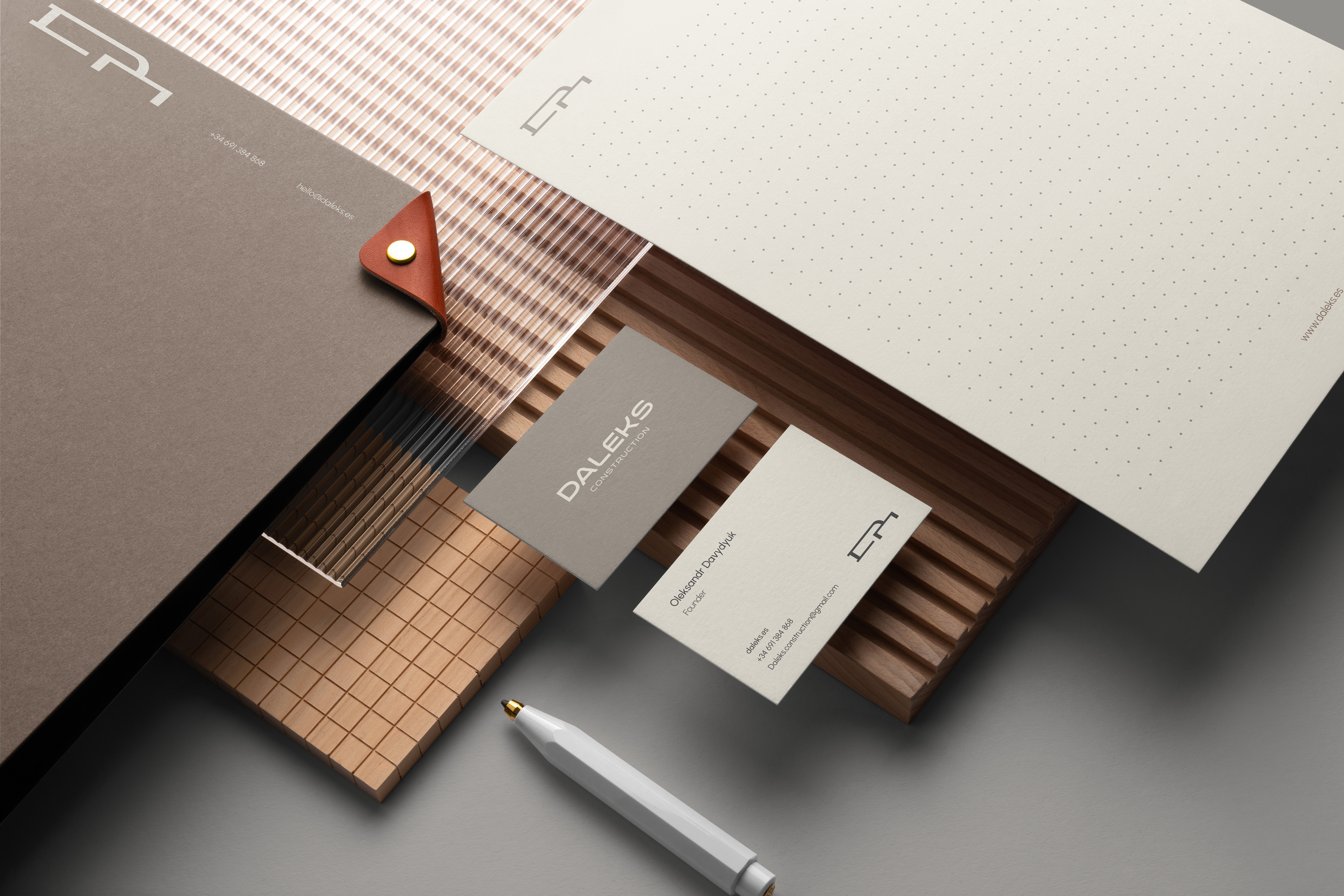 Brand Guidelines for Daleks Construction architecture art direction brand book brand guidelines branding business cards graphic design identity system logo stationery design typography visual identity web design